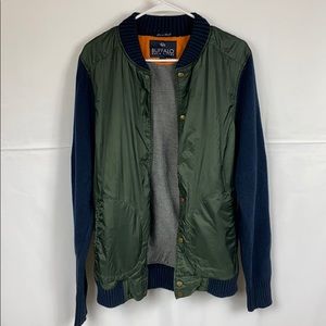 Buffalo David Bitton blue and green jacket sz med
